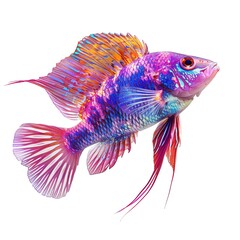 Sticker - Fascinating Aquarium Fish isolated on transparent 