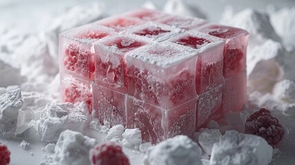 Poster - Frozen Raspberry Cube