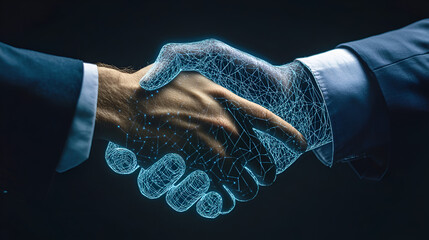 Sticker - Digital Handshake: The Future of Business Partnerships