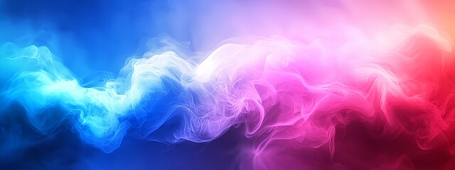 Wall Mural -  A multicolored background with smoke rising from the top and base in shades of blue, red, yellow, and pink