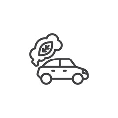 Poster - Eco-Friendly Car line icon