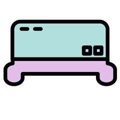 Sticker - ac furniture home Filled Outline Icon