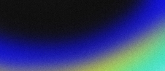 Wall Mural - black blue yellow and orange gradient background with texture, noise.