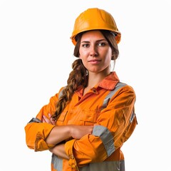 Wall Mural - Civil Engineer Women isolated on transparent