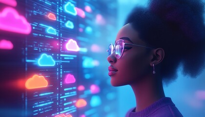 Poster - 3D illustration of African American woman Coco