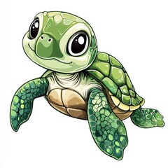 Wall Mural - vector graphic of a turtle