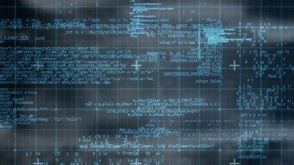 Aufkleber - Grid with plus signs and blue abstract background animation