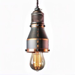 Wall Mural - A modern pendant light with an industrial design and exposed bulb Transparent 