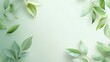 © Borasca - Fresh green leaves on soft pastel background for natural and eco-friendly designs