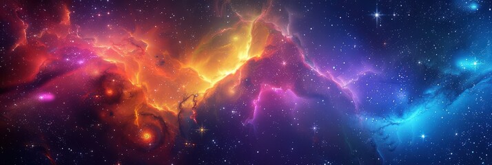 Wall Mural - galaxy cloud. colorful nebula in the universe, stary night cosmos and supernova