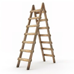 ladder on transparent background isolated on white background 
