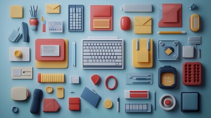 Poster - Minimalist Professional Icon Set for Business Slides and Presentations