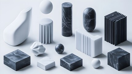 Poster - Monochromatic Minimalist Icon Set for Business Presentations and Digital Projects