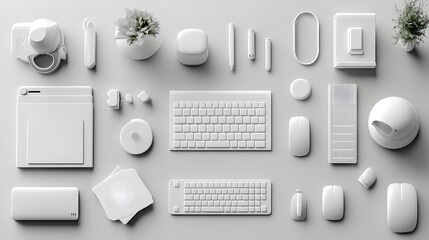 Poster - Monochromatic Minimalist Icon Set for Efficient Presentations and Clean Designs