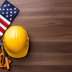 Wall Mural - American National Patriotic Workers Happy Labor day Holiday background