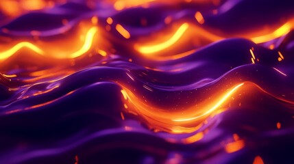 The background shows abstract waves with moving particles in a futuristic, digital cyberspace.