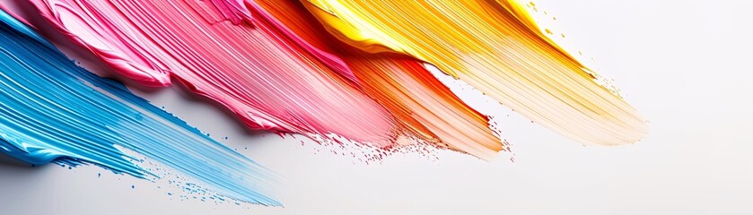 Wall Mural - a vibrant and textured background with bold brushstrokes of various colors, creating an artistic and