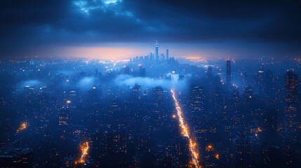 Wall Mural - New York City Skyline at Night