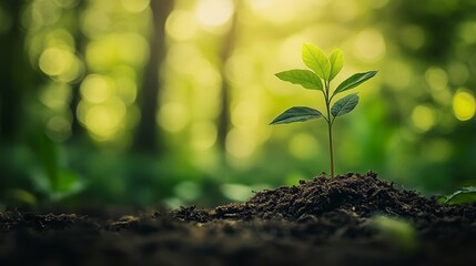 An image of a lush tree and a blurred factory illustrates the concept of sustainable green living