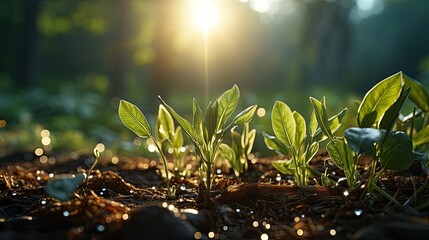 Poster - green grass and sunlight 