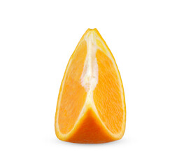 Wall Mural - Sliced Orange fruit isolated on white background.