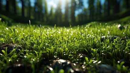 Wall Mural - green grass  