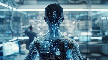 Poster - Futuristic Robot Humanoid Artificial Intelligence Cyborg Concept