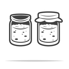 Poster - Sourdough starter outline icon transparent vector isolated