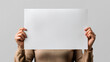 © Hima Studio - person holding blank paper isolated on transparent background Remove png, Clipping Path, pen tool