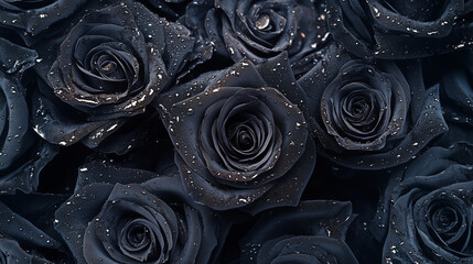 Wall Mural -  black roses