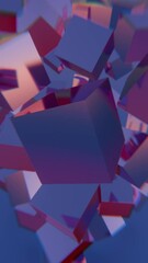 Poster - Abstract 3D Cubes with Soft Light and Shadows
