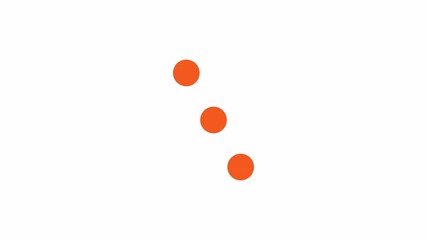 Fototapete - Dots rotating over central point loading animation. Virtual data upgrade animated element 2D abstract 4K video motion graphic on white background. Dynamic spots loader download upload for web design