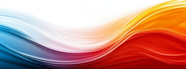 Wall Mural - blue, yellow, red, orange waves