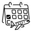 © Prosymbols - A linear style icon of flight schedule