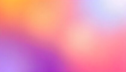 Colorful abstract blurred gradient background with soft smooth vibrant colors ranging from orange to blue