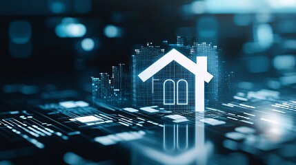 Poster - visual representation of economic policy impacts on housing markets, illustrated through digital cha