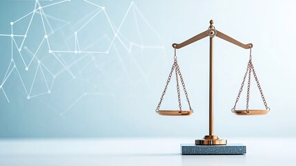 Poster - Visual of a digital balance scale weighing taxes against public services, concept of economic policy trade-offs