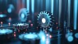 © Achirawee - Abstract rendering of economic policy driving technological innovation, represented by gears turning digital circuits