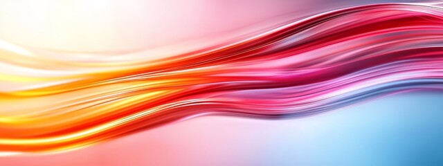 Canvas Print -  A multicolored wave of hair against a backdrop of blue, pink, yellow, and pink, with a white center