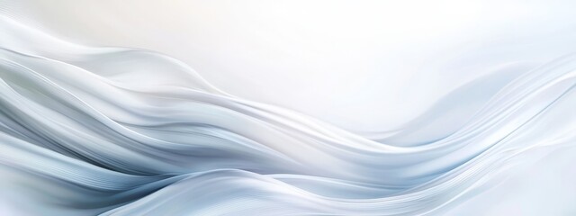 Wall Mural -  A clear white background with distinct wavy lines and a slightly out-of-focus image of the same