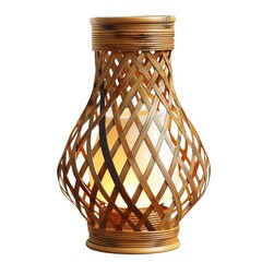 Poster - Eco-friendly Bamboo Table Lamps Isolated 