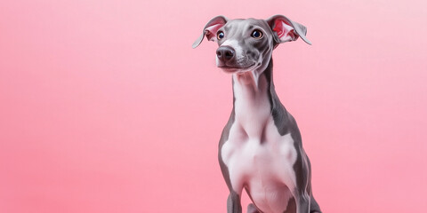 photogenic greyhound dog in the studio