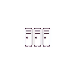 Poster - locker outline icon. Linear vector from gym concept. Thin line locker icon isolated on white background