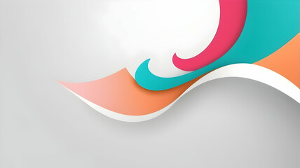 Modern Trendy Abstract Design background graphic resource, white background with color details