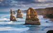 © Background_Studio - The Twelve Apostles: Dramatic View with Rough Ocean and Stormy Sky