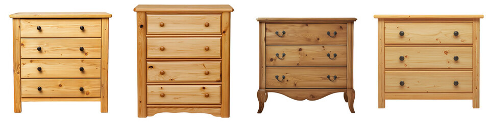 Poster - Isolated chest of drawers on transparency