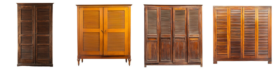 Aufkleber - Cabinet with louvers isolated on a transparent background