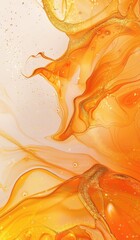 Wall Mural - Abstract orange art