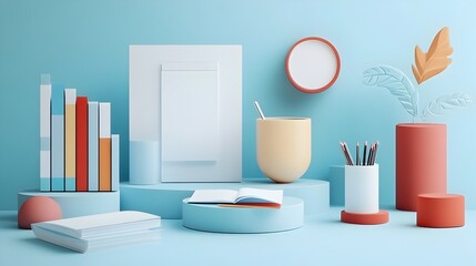 Poster - Elegant and Minimalist Business Presentation Icons for White Slide Backgrounds