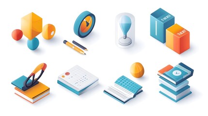 Poster - Scalable Icons for Presentations Crisp and Clear Designs for White Backgrounds